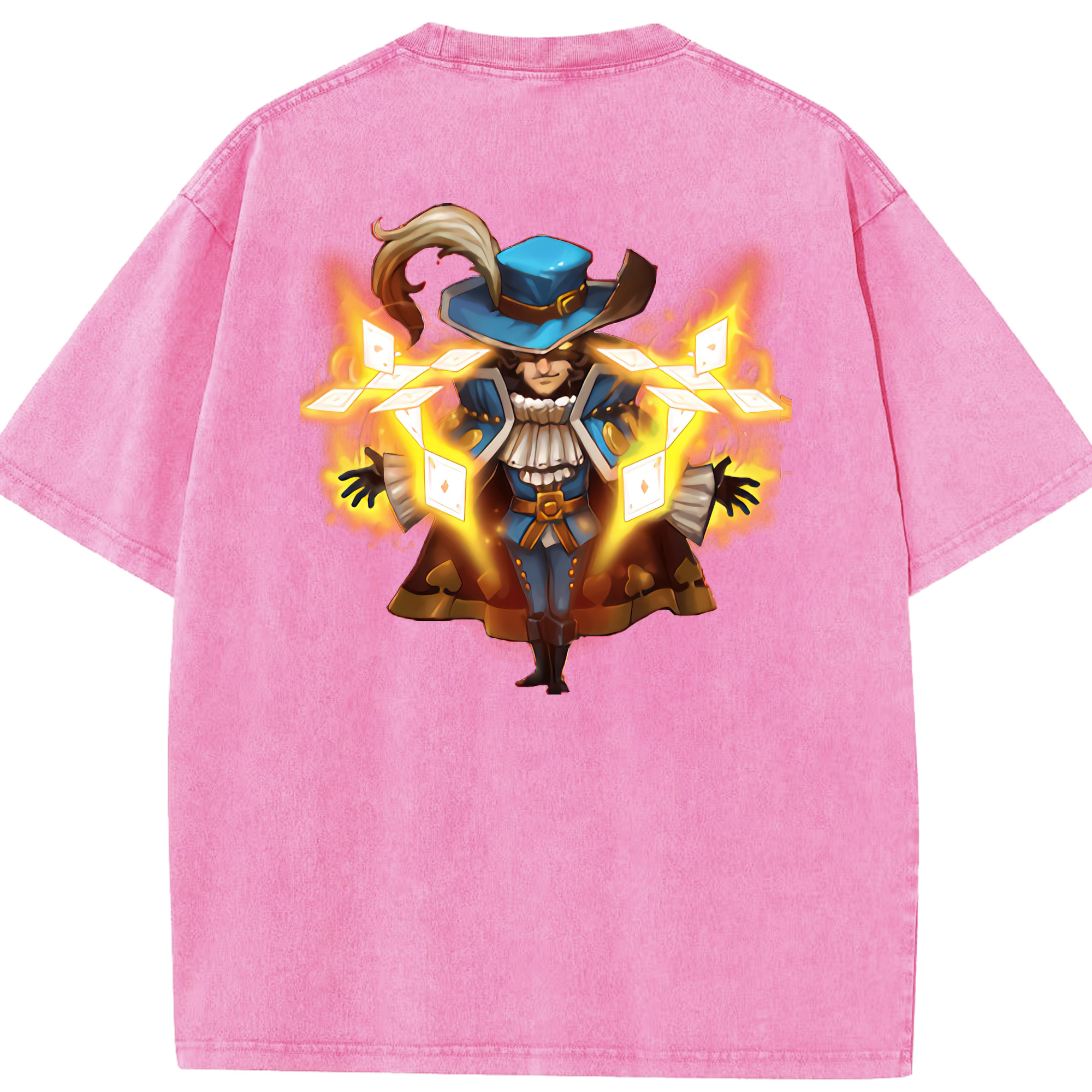 リーグ・オブ・レジェンド League of Legends LOL 綿100% ヴィンテージ風 半袖Tシャツ（背面プリント）